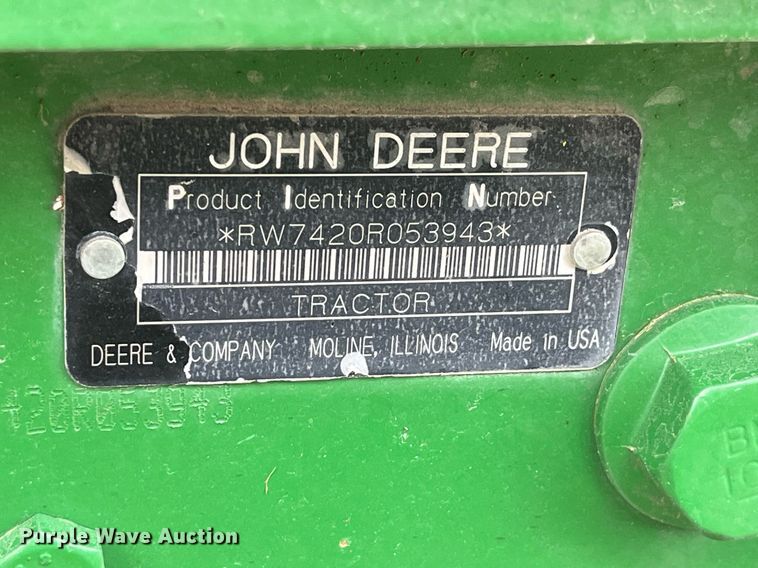 image for item DP2134 2006 John Deere 7420  MFWD tractor