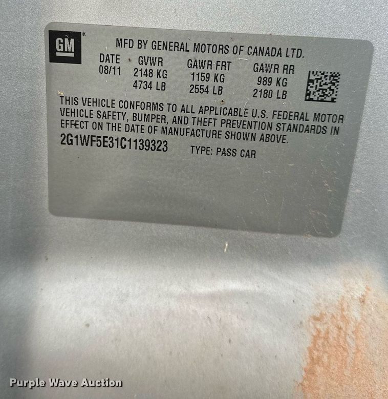 image for item DP3187 2012 Chevrolet Impala