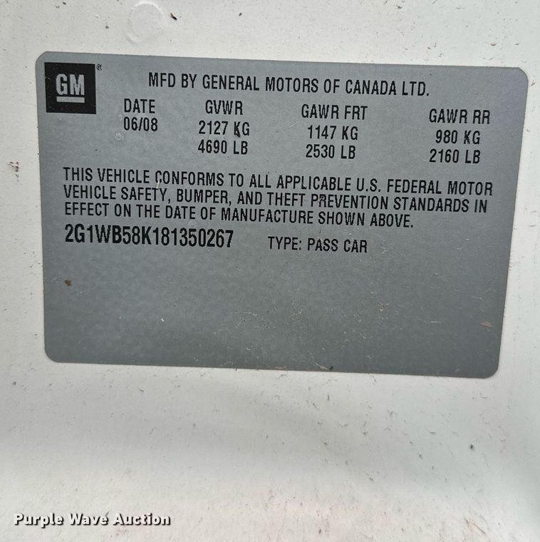 image for item DP3188 2008 Chevrolet Impala