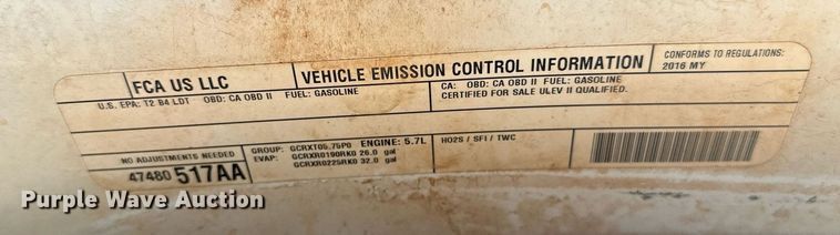 image for item DP3201 2016 Dodge Ram 1500  Crew Cab pickup truck