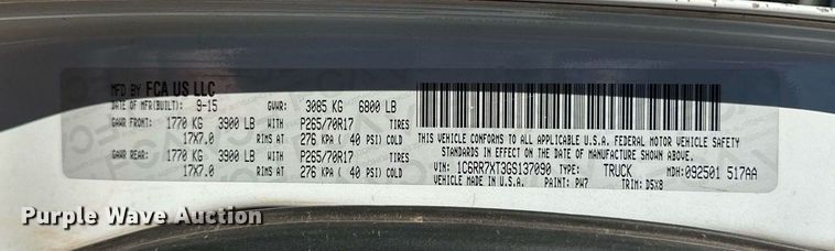 image for item DP3201 2016 Dodge Ram 1500  Crew Cab pickup truck