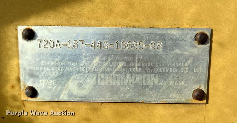 image for item DP3248 1988 Champion 720A  motor grader