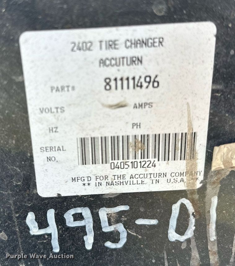 image for item DP3249 Accu-Turn  tire changer