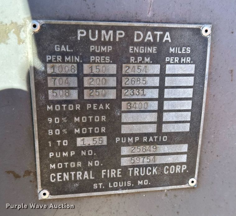 image for item DQ1505 1964 International 190  fire truck