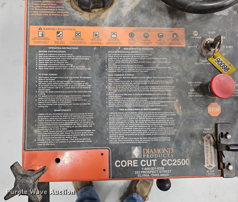 image for item DS5699 Core Cut CC2525KC-26  concrete saw