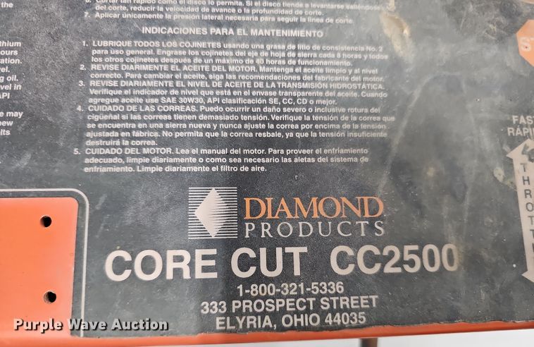 image for item DS5699 Core Cut CC2525KC-26  concrete saw