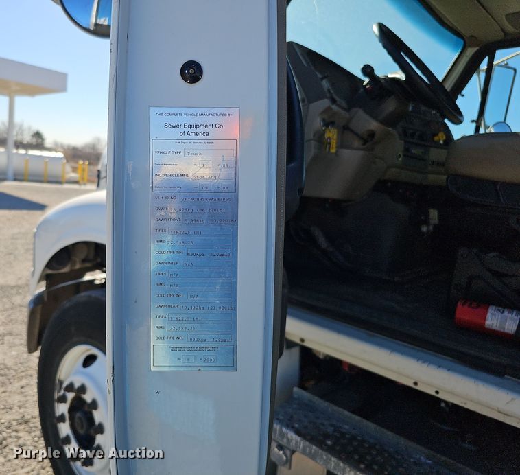 image for item DS5706 2009 Sterling Acterra  sewer jetter truck