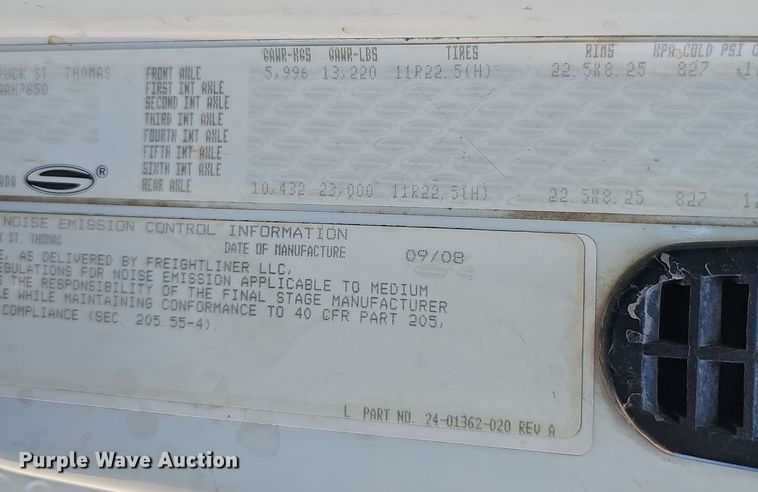 image for item DS5706 2009 Sterling Acterra  sewer jetter truck