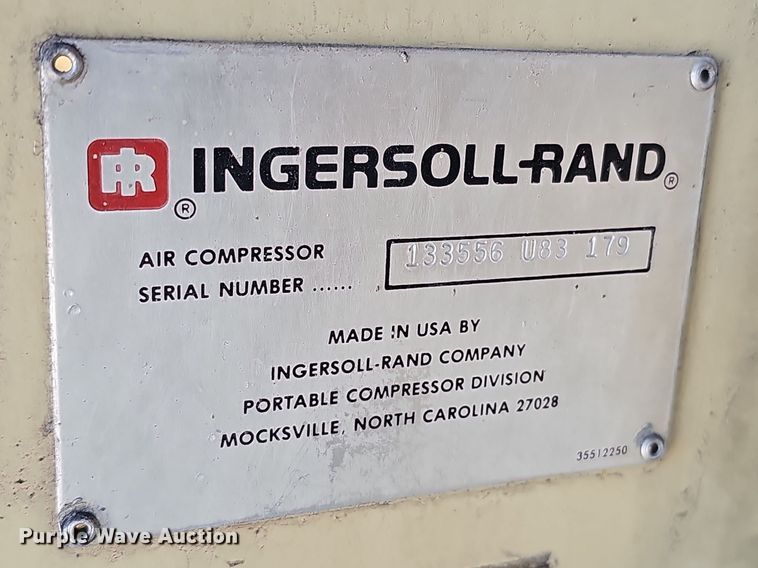 image for item DS5710 1983 Ingersoll Rand P160WJD  towable air compressor