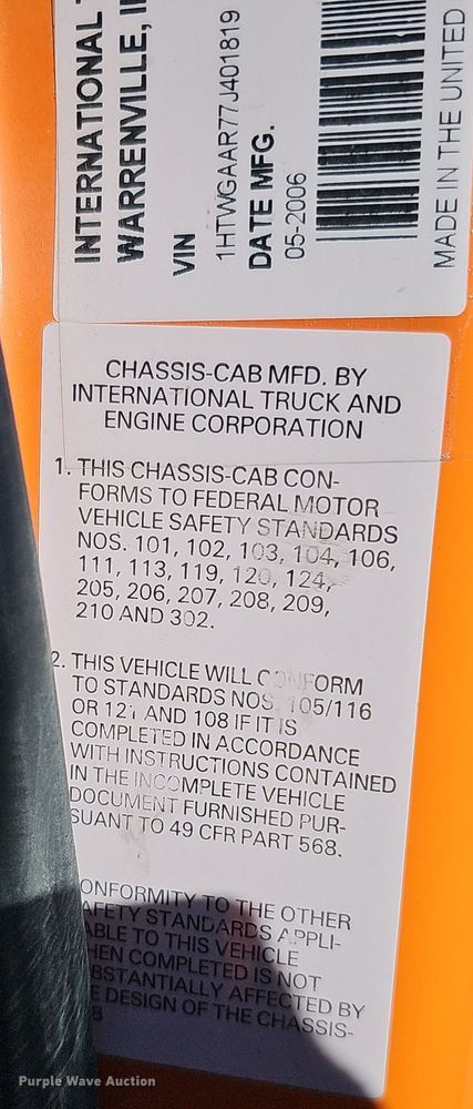 image for item DS5711 2007 International 7400  dump truck