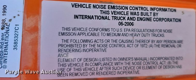 image for item DS5711 2007 International 7400  dump truck