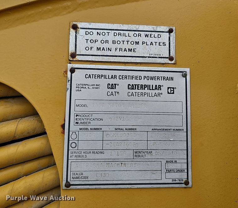 image for item DS5725 1994 Caterpillar VHP 140G  motor grader