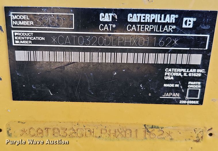 image for item DS5747 2008 Caterpillar 320D  excavator