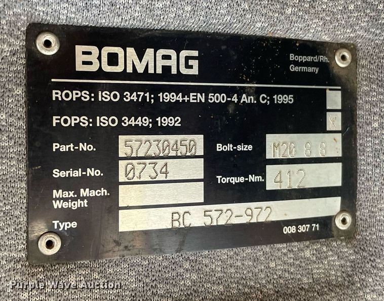 image for item GG9790 2008 Bomag BC772 RB-2  landfill compactor