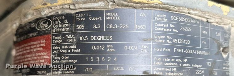 image for item GG9924 1995 Ford L8000  dump truck