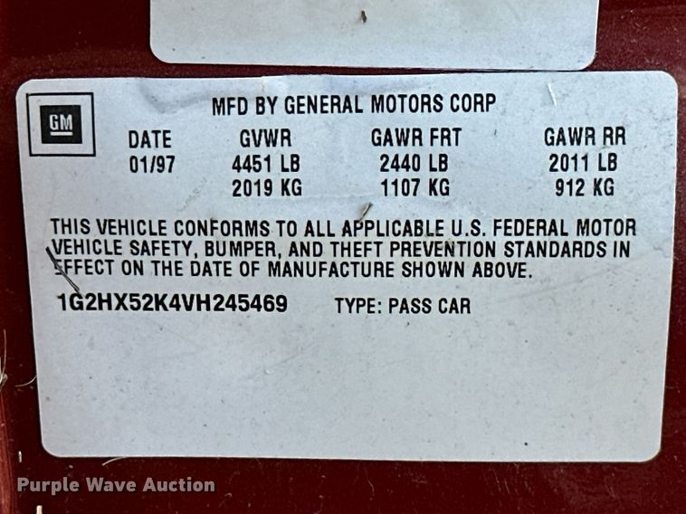 image for item KT9121 1997 Pontiac Bonneville