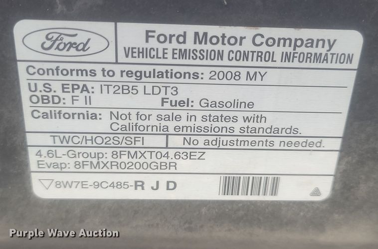 image for item KU9059 2008 Ford Explorer  SUV