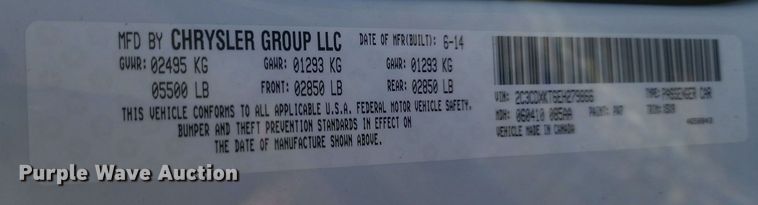 image for item KU9062 2014 Dodge  Charger Police