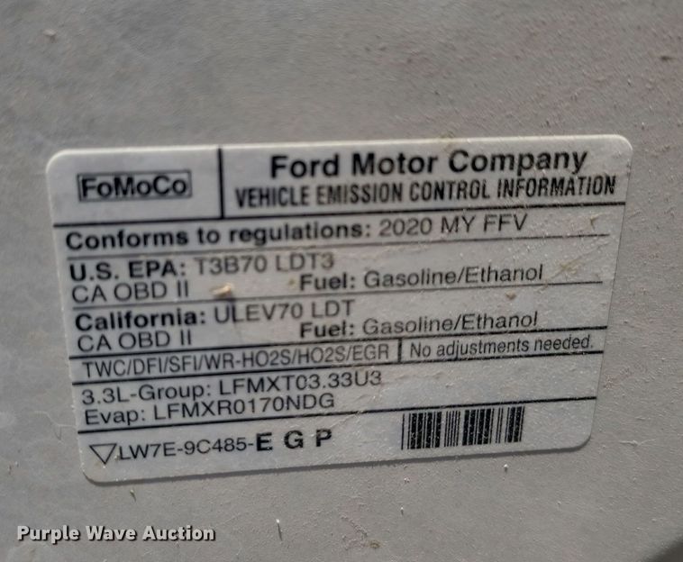 image for item KU9063 2020 Ford Explorer Police Interceptor  SUV