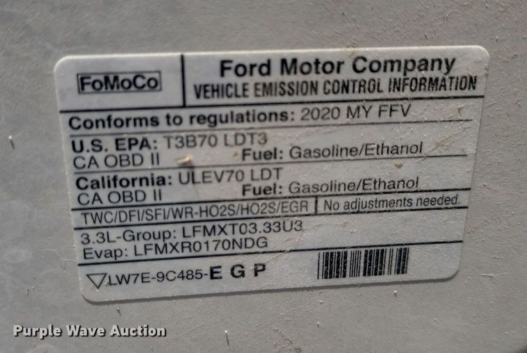 image for item KU9063 2020 Ford Explorer Police Interceptor  SUV