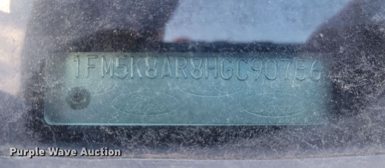 image for item KU9064 2017 Ford Explorer Police Interceptor  SUV