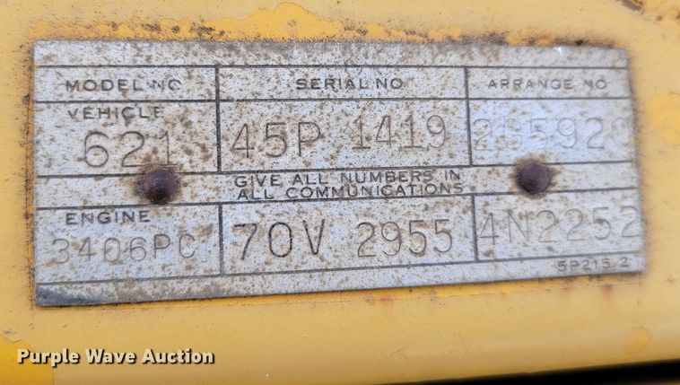 image for item KU9104 1976 Caterpillar 621B  conventional scraper