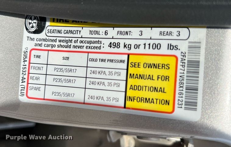 image for item LF9529 2008 Ford Crown Victoria Police Interceptor