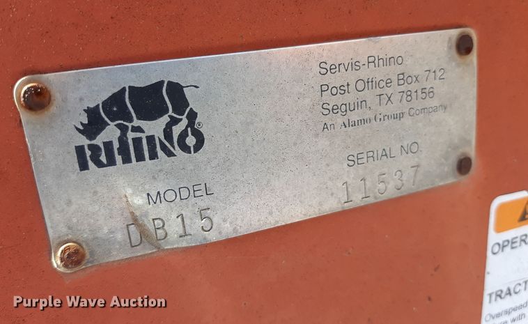 image for item LX9867 Rhino DB150  side boom rotary mower