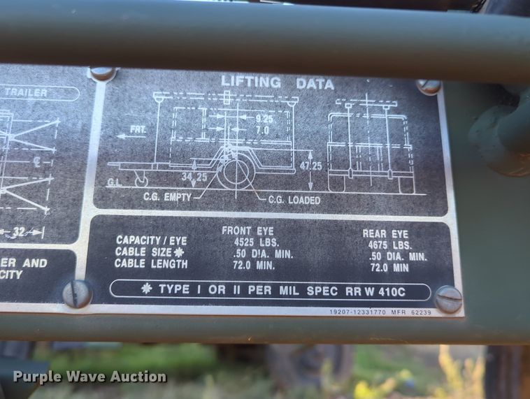 image for item LY9451 2006 Turtle Mountain M103A3  utility trailer