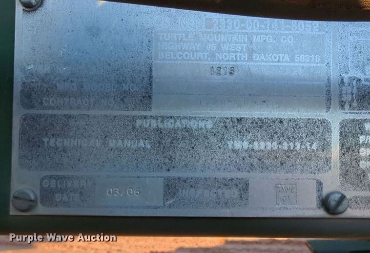 image for item LY9451 2006 Turtle Mountain M103A3  utility trailer