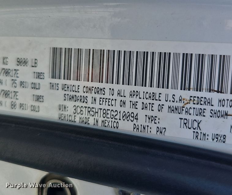 image for item MH9505 2014 Dodge Ram 2500HD  Crew Cab pickup truck