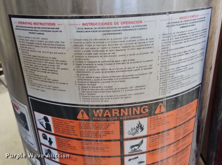 image for item MH9524 Hotsy 982SS  pressure washer