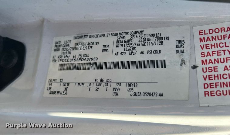 image for item MH9933 2014 Ford E350  shuttle bus