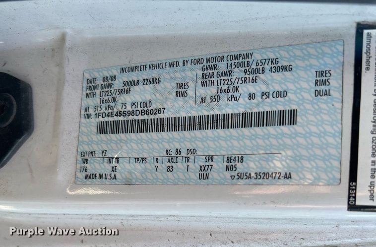 image for item MH9935 2008 Ford E450  shuttle bus