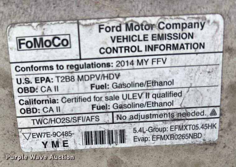 image for item MH9936 2014 Ford E350  van