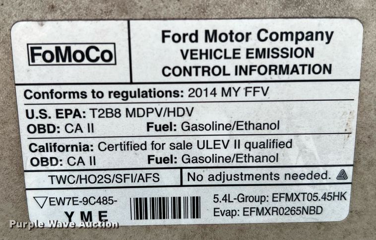 image for item MH9941 2014 Ford E350  van