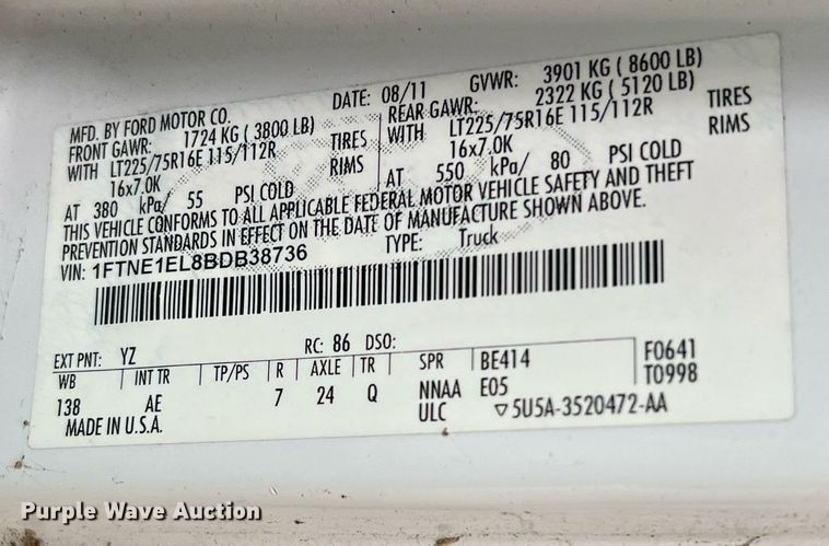 image for item MH9944 2011 Ford E150  handicap accessible van