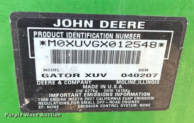 image for item MO9104 John Deere Gator XUV  utility vehicle