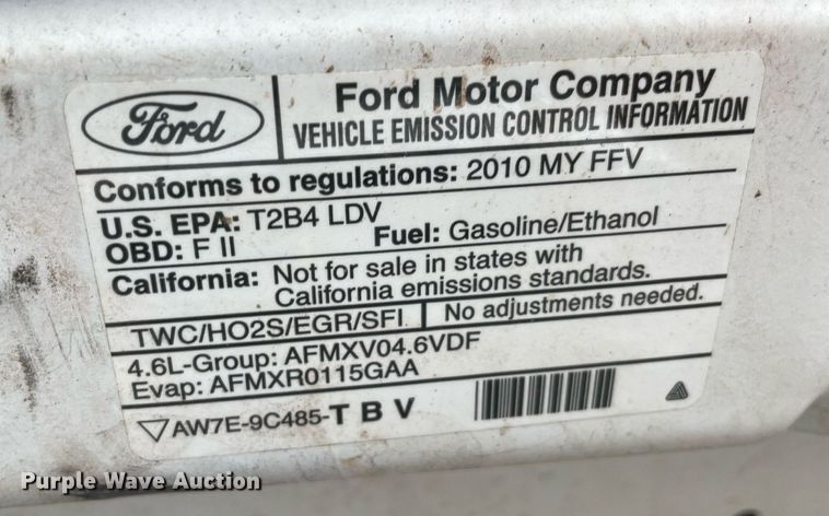 image for item NA9700 2010 Ford Crown Victoria Police Interceptor