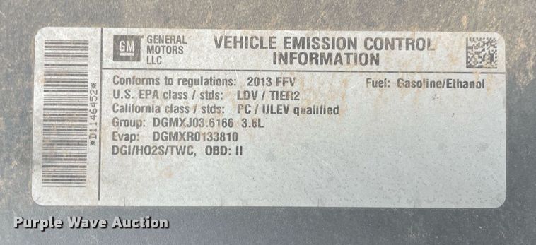 image for item NA9701 2013 Chevrolet Impala Police Cruiser