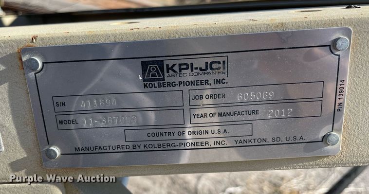 image for item NA9713 2012 KPI 52  pug mill