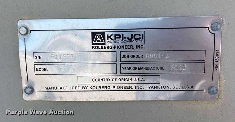 image for item NA9713 2012 KPI 52  pug mill