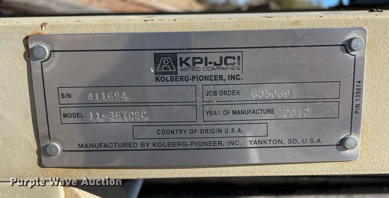 image for item NA9713 2012 KPI 52  pug mill