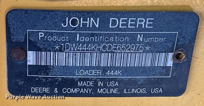 image for item NL9175 2013 John Deere 444K  wheel loader