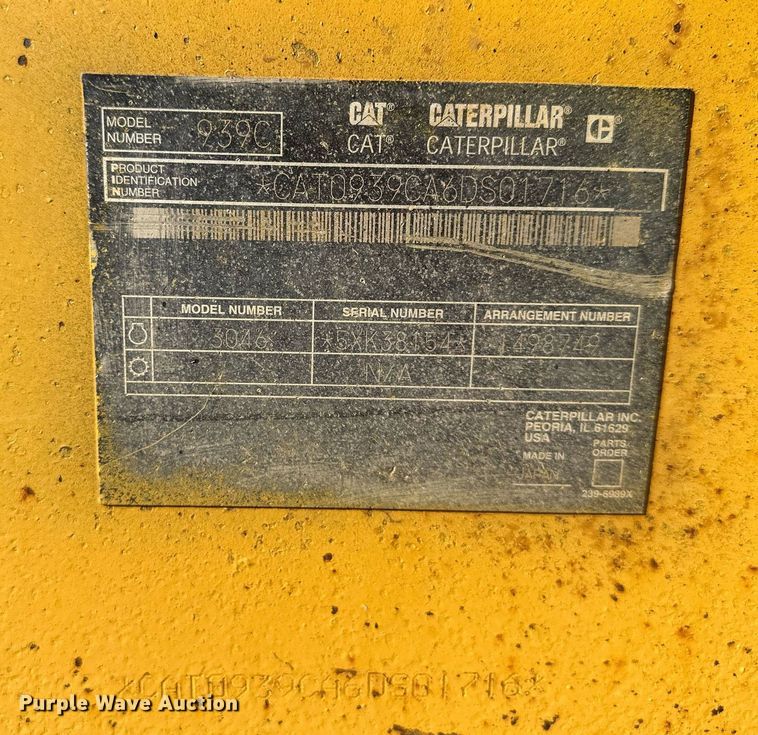 image for item NL9181 2005 Caterpillar 939C  track loader