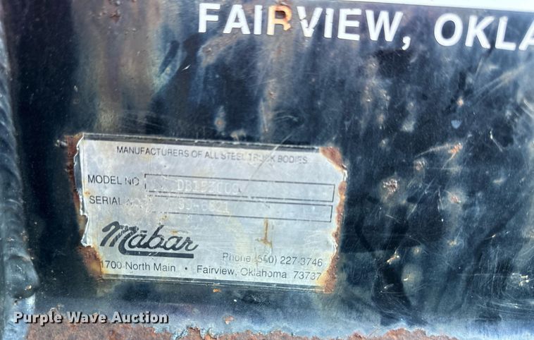 image for item NL9182 Mabar DB153609  hook lift dump bed