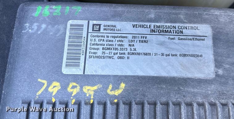 image for item NM9028 2011 Chevrolet Tahoe Police  SUV