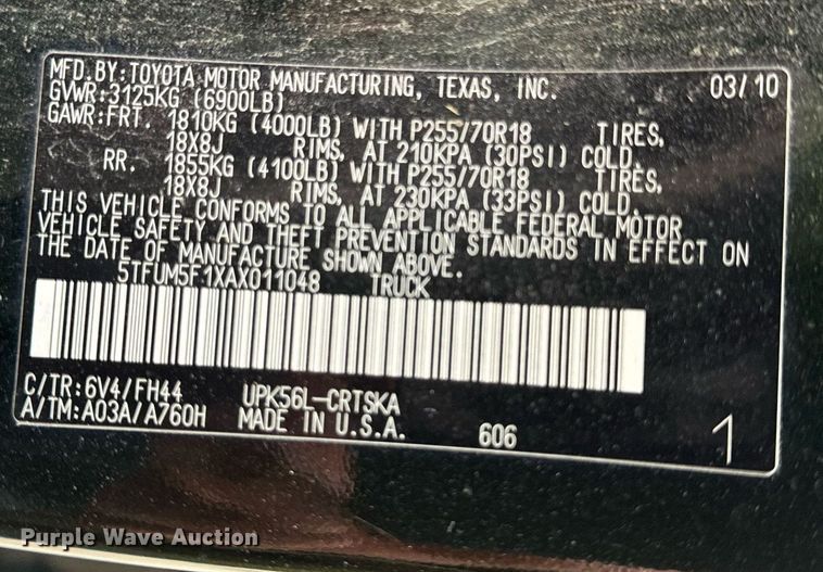 image for item NM9062 2010 Toyota Tundra  Double Cab pickup truck