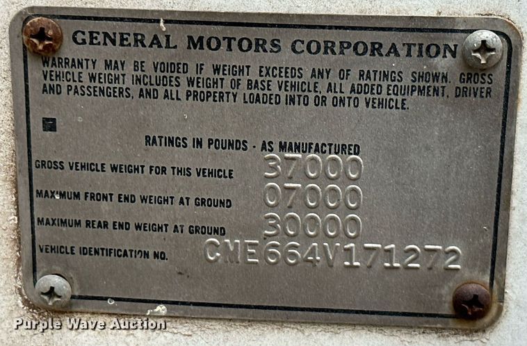 image for item NO9344 1974 Chevrolet C65  dump truck