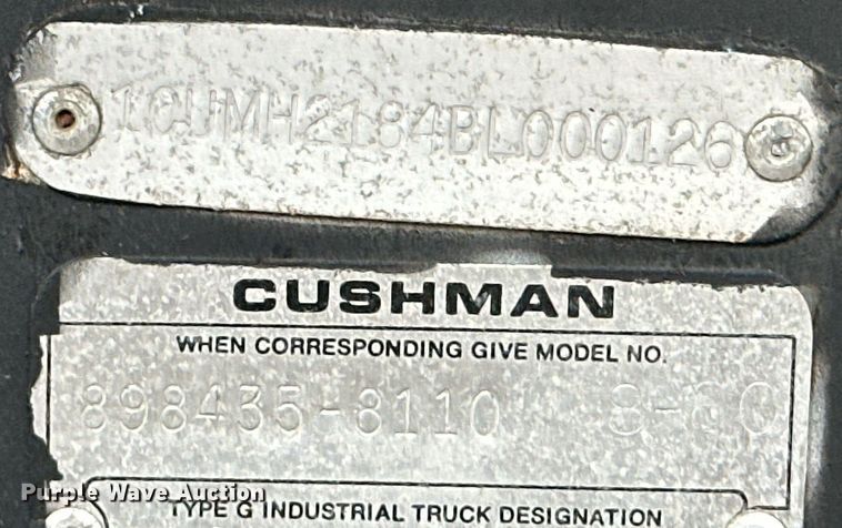 image for item NO9347 Cushman utility vehicle
